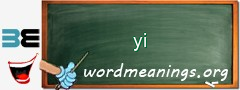 WordMeaning blackboard for yi